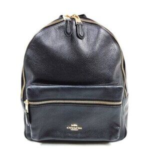 COACH Black Leather Backpack Bag 89-083025
